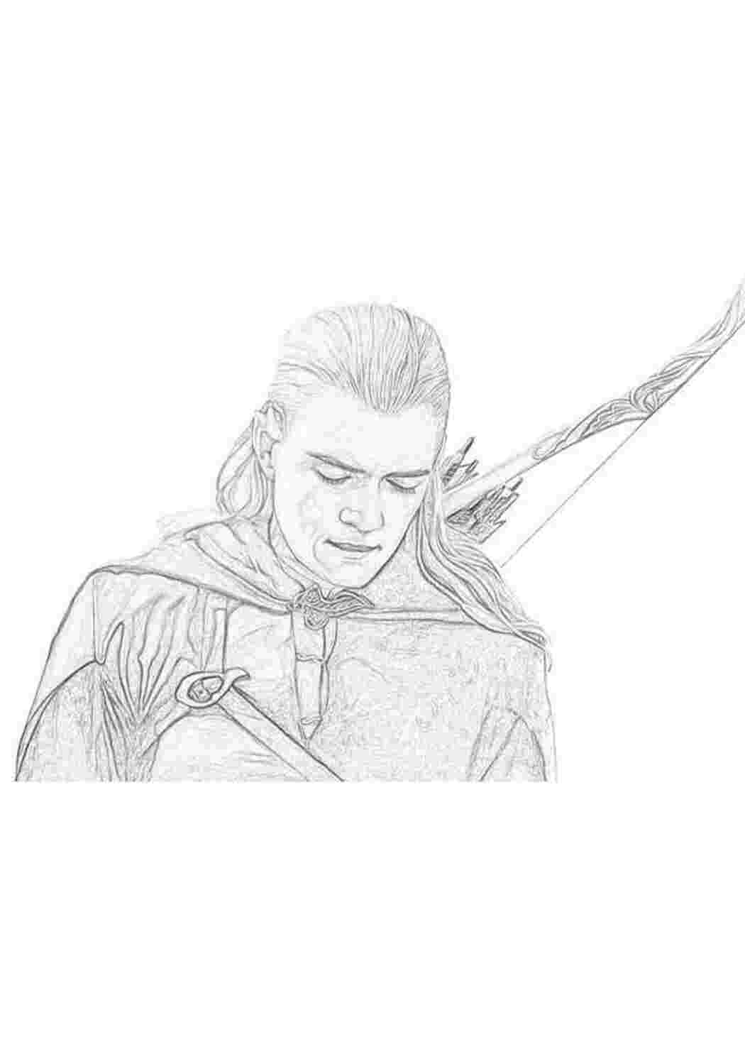 Раскраска Леголас