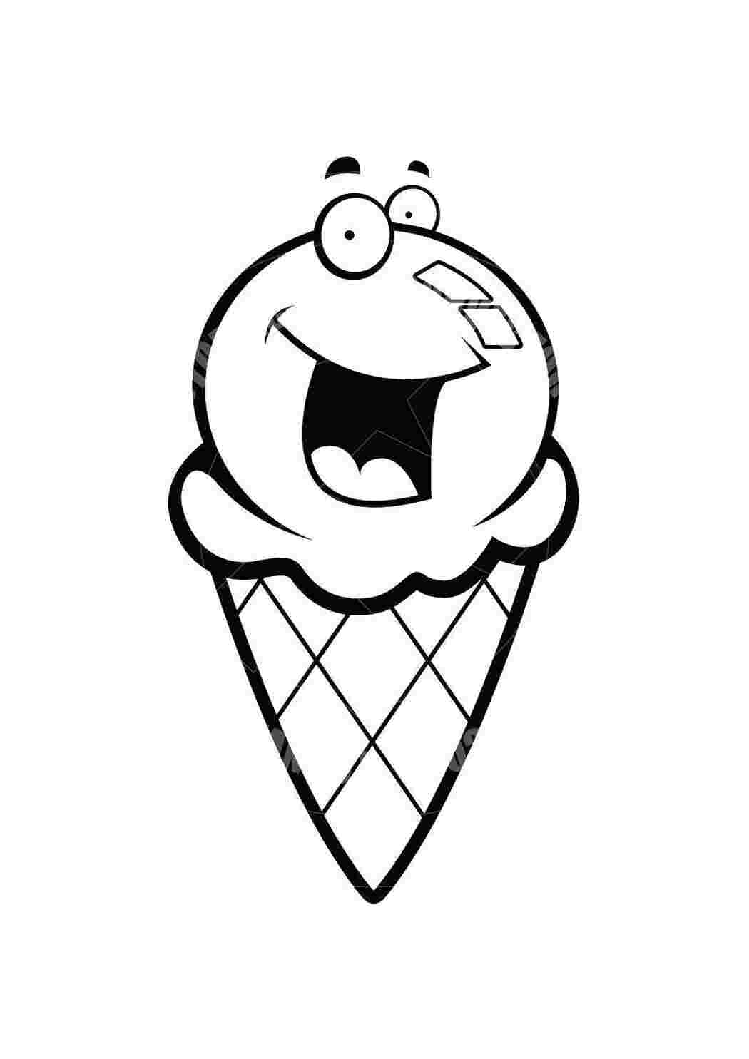 Раскраска Мороженое