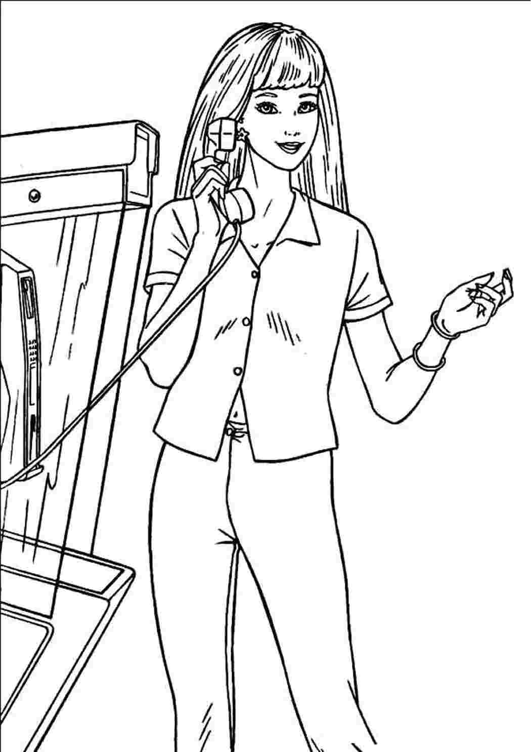 Раскраска уличный телефон