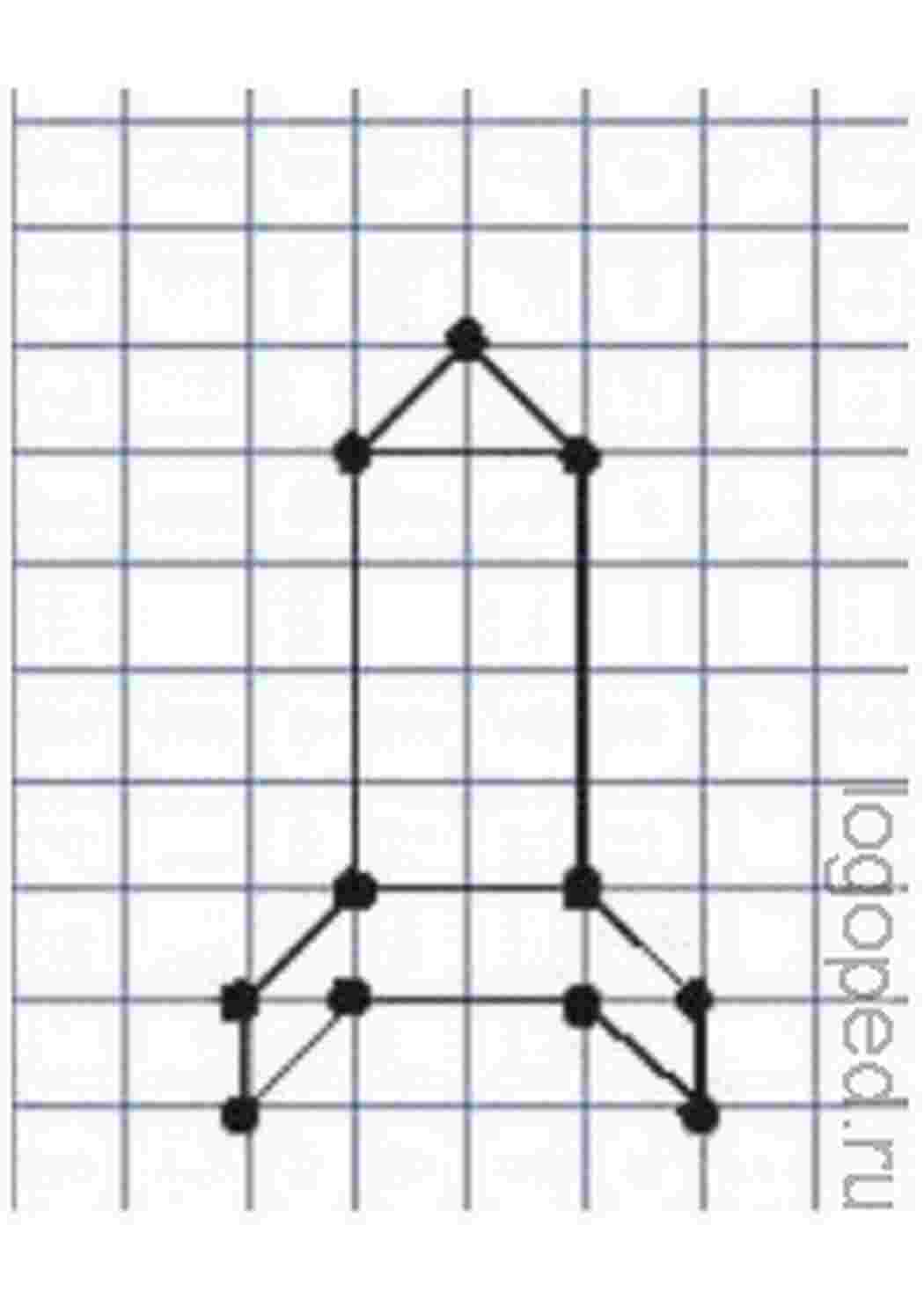 графический диктант для дошкольников ракета