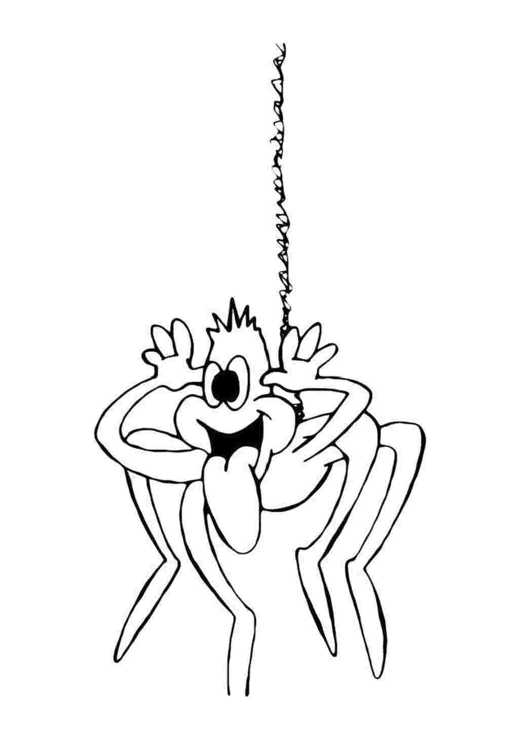 Раскраска Веселый паук