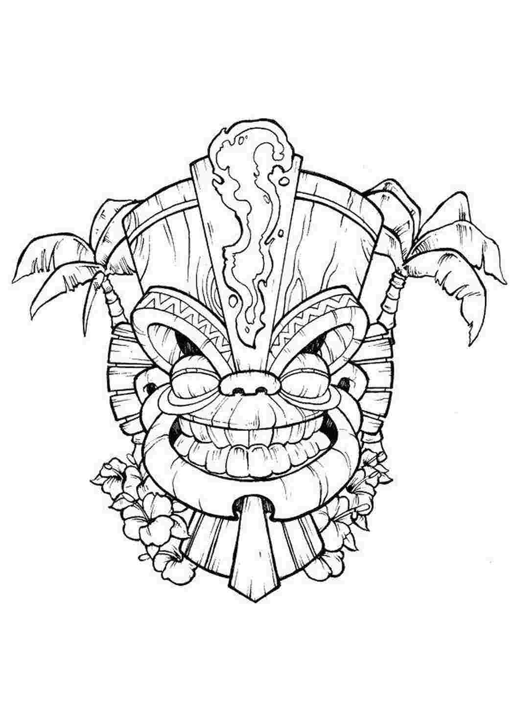 Гавайская маска тату
