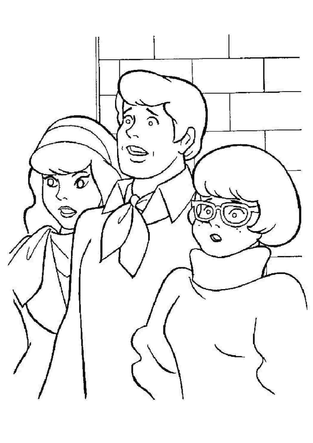 Раскраска Увидели монстра