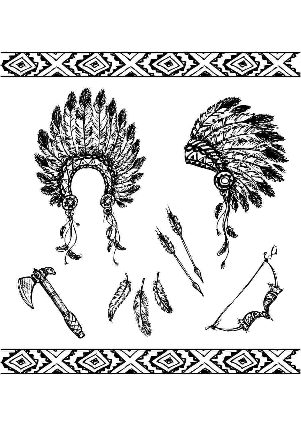 Раскраска Индейцы