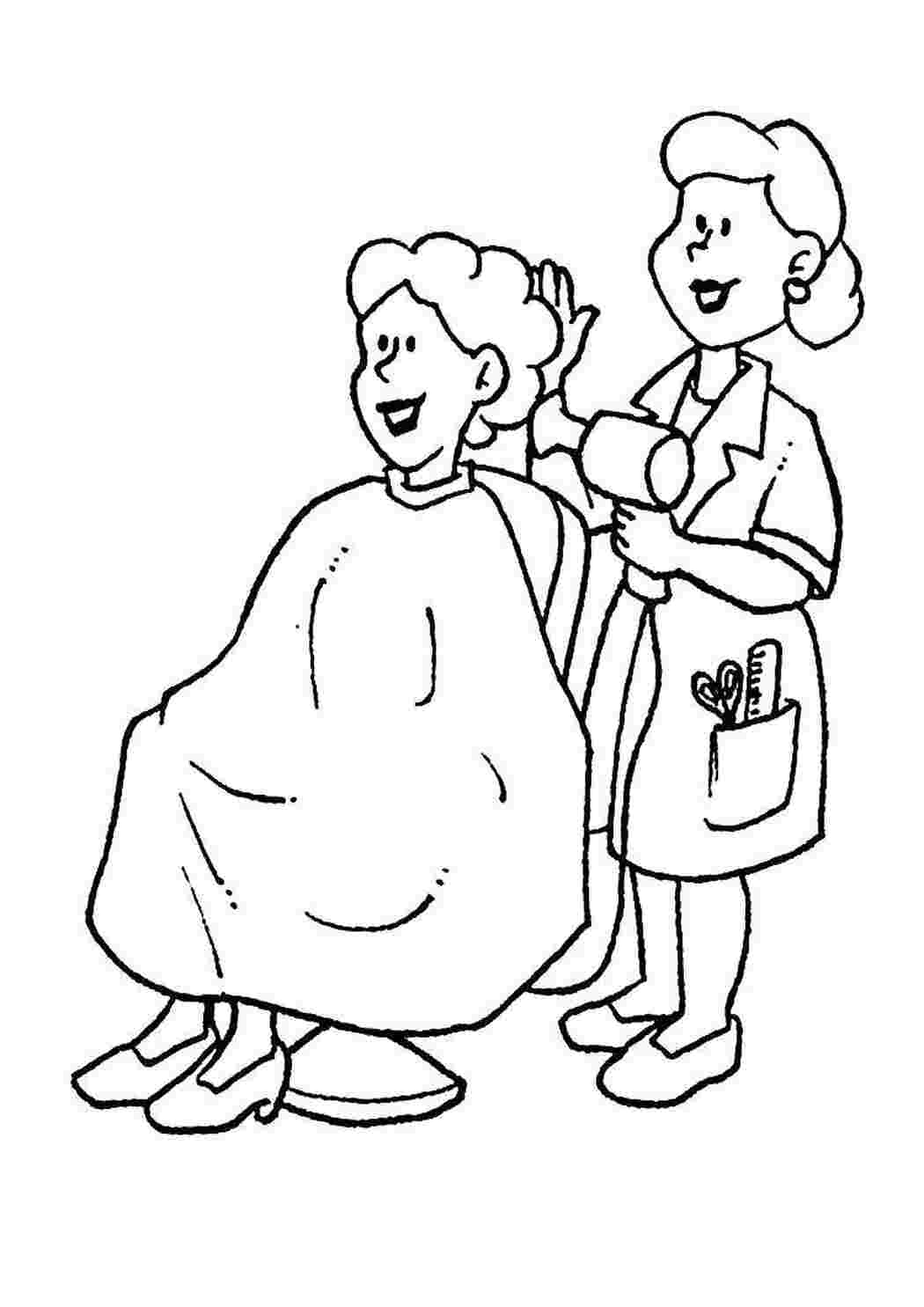 Раскраска Парикмахерский салон