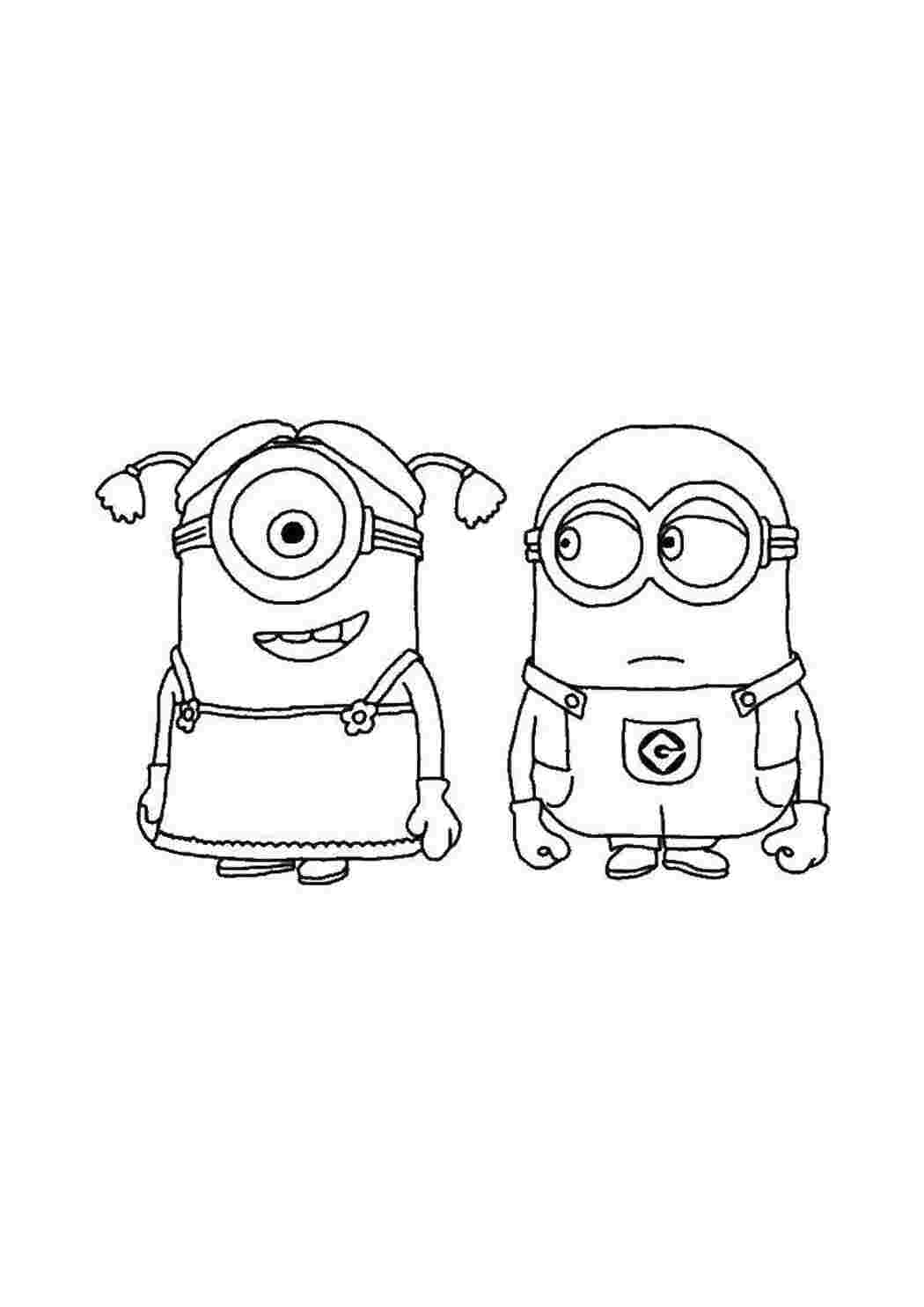 Раскраска Миньоны