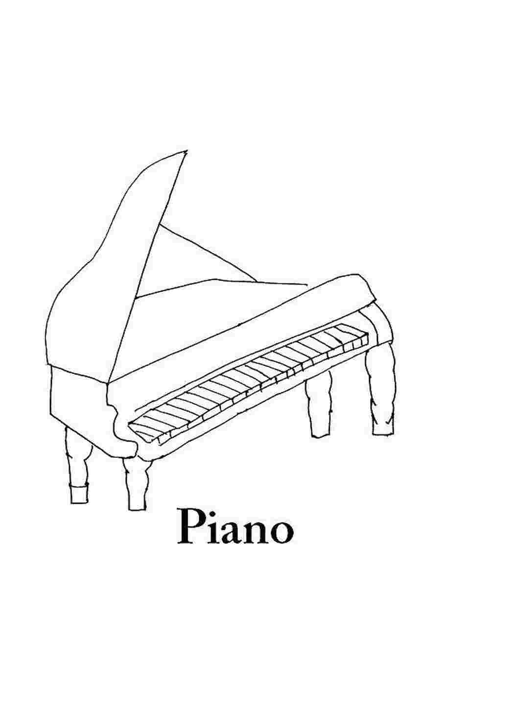 Раскраска Пианино