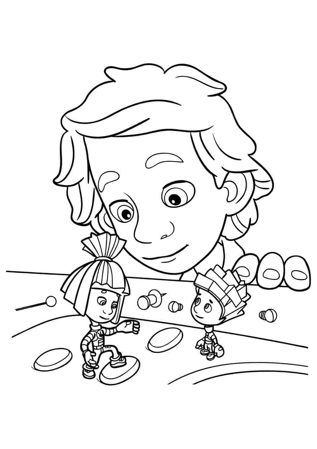 Раскраска Фиксики