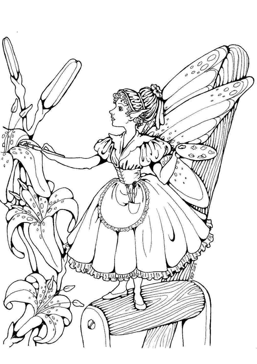 Раскраска Фея