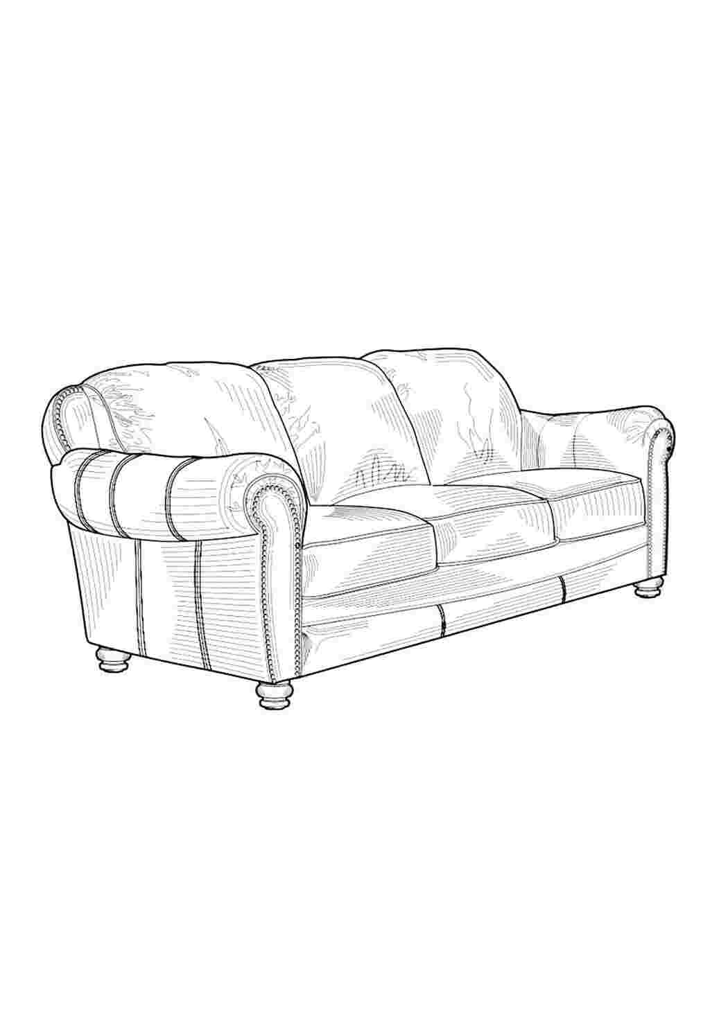Раскраска диван