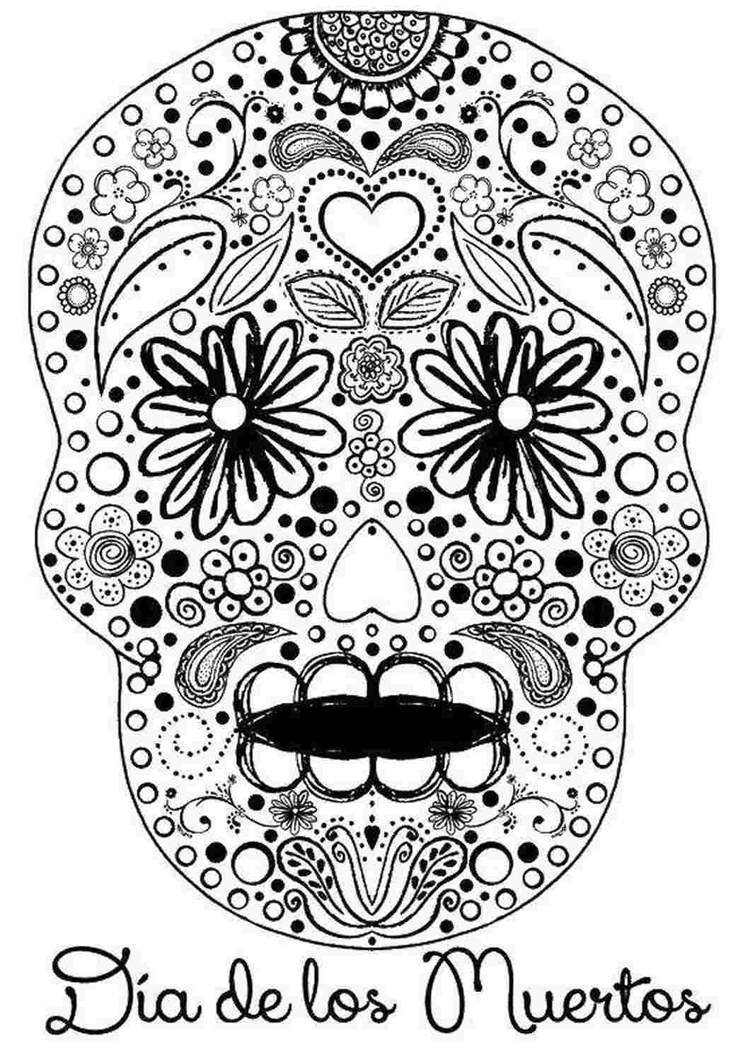 Раскраска Череп