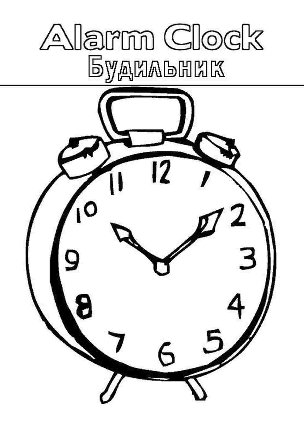 Раскраска будильник