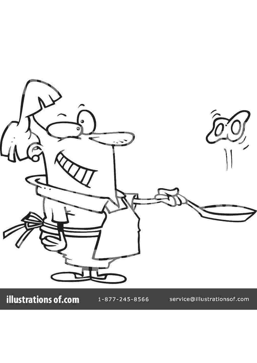 Раскраска Жарим яичницу