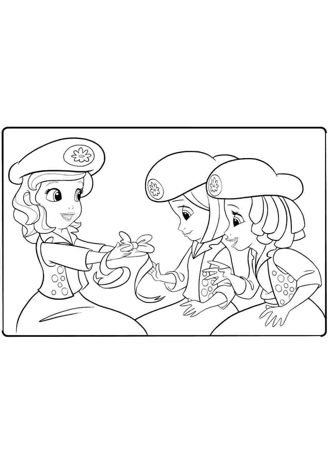 Раскраска Подружки