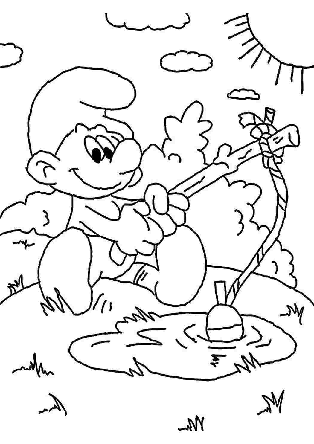 Раскраска Рыбалка