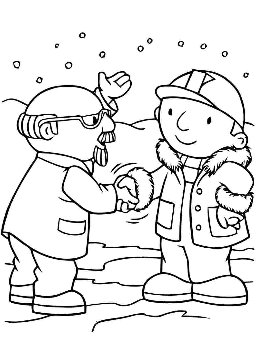 Раскраска Зима